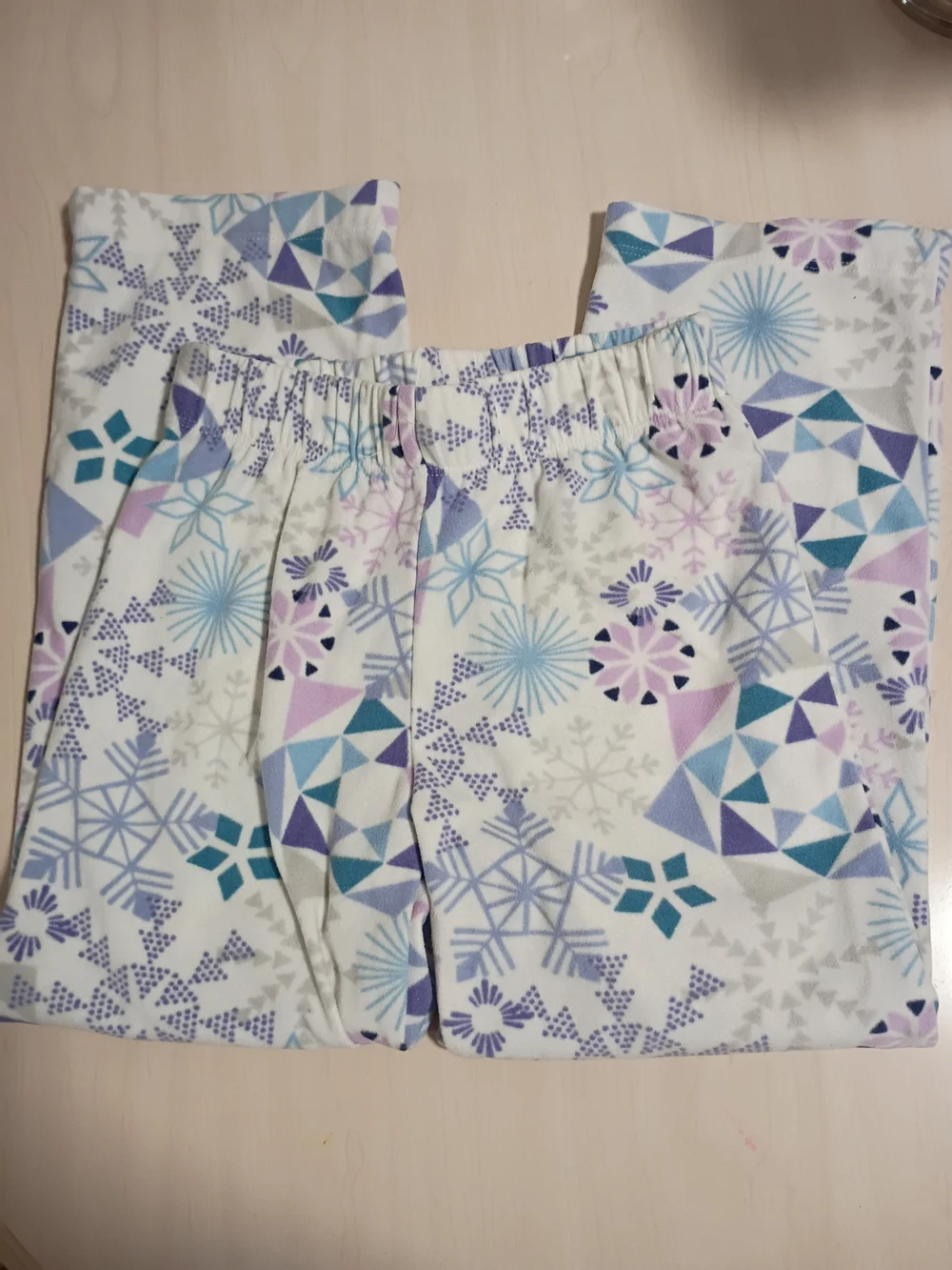 Gymboree White, Blue, Purple & Pink Snowflake Pajama Bottoms